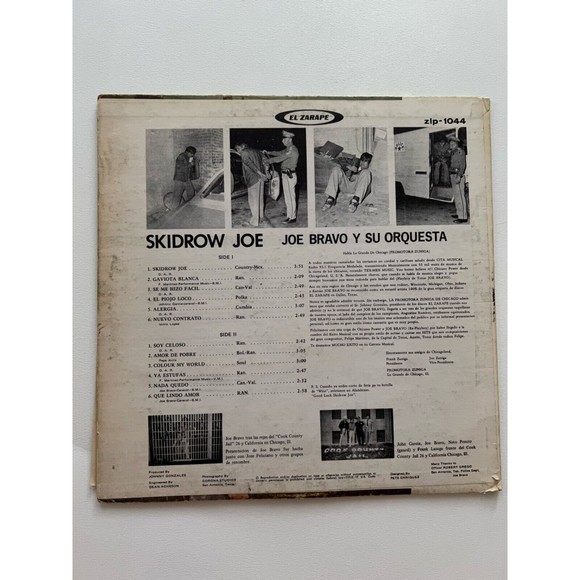 Joe Bravo y Su Orquesta Skidrow Joe El Zarape LP 1044 G+ - Picture 2 of 8